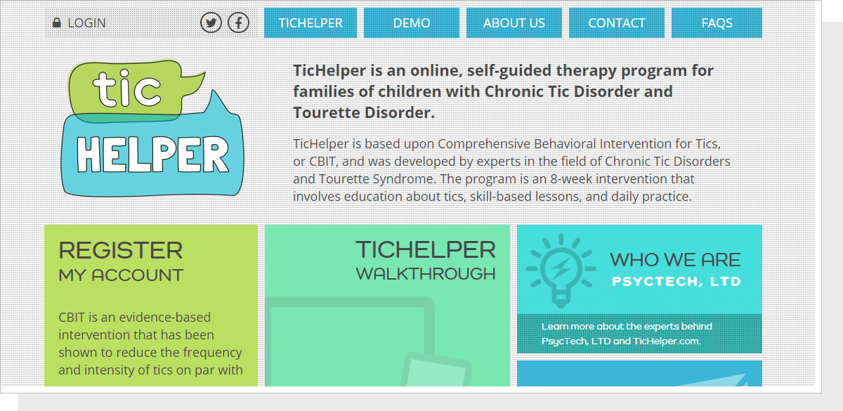 TicHelper self-guided therapy program